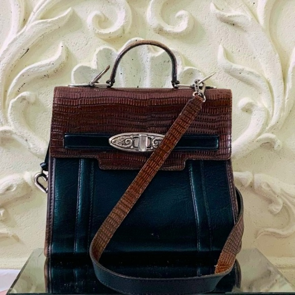VINTAGE Brighton Kelly Top Handle Satchel Shoulder Bag
